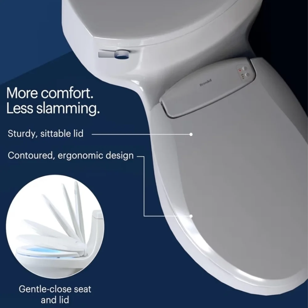 Brondell L60-RW LumaWarm Heated Toilet Seat with Night Light, Round Seat - Picture 7 of 11